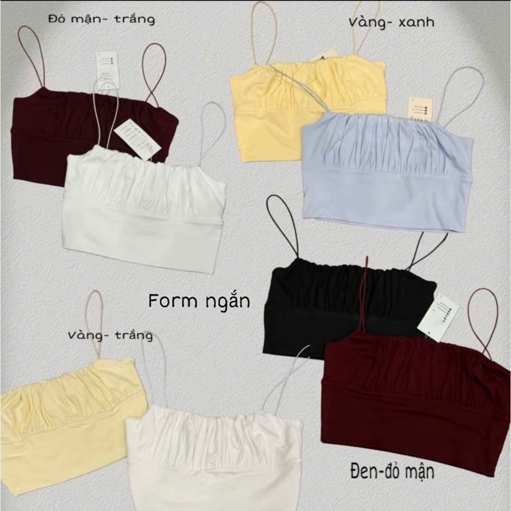 | LYN WEAR | (HOẢ TỐC) Áo Croptop 2 Dây sợi bún - Vải thun rip Trung nhún Tôn V1. Form chuẩn - chất mềm mịn mát