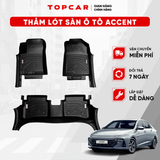 Thảm lót sàn ô tô HYUNDAI ACCENT TOPCAR chất liệu nhựa TPE nguyên sinh cao cấp không chứa chất độc hại
