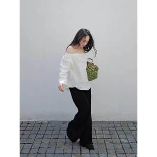 𝗣𝗶𝗶 𝗟𝗶𝗻𝗲𝗻 - |LY LINEN| - Áo linen trễ vai tay dài basic