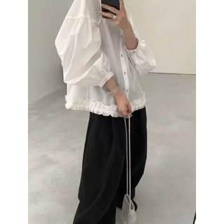 𝗷𝗲𝘀𝘀𝗶- |LY LINEN| - Áo sơ mi Linen tay phồng bèo basic