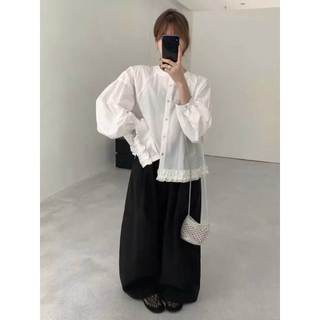 𝗷𝗲𝘀𝘀𝗶- |LY LINEN| - Áo sơ mi Linen tay phồng bèo basic