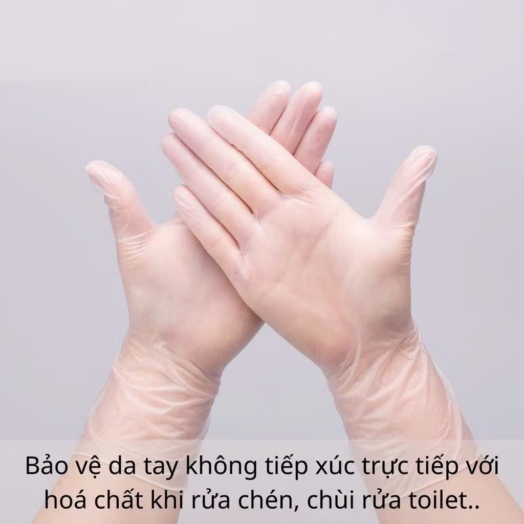 Hộp 100 găng tay nấu ăn siêu dai Victoria Bay làm bếp siêu dai chất liệu TPE không mùi chống nhăn