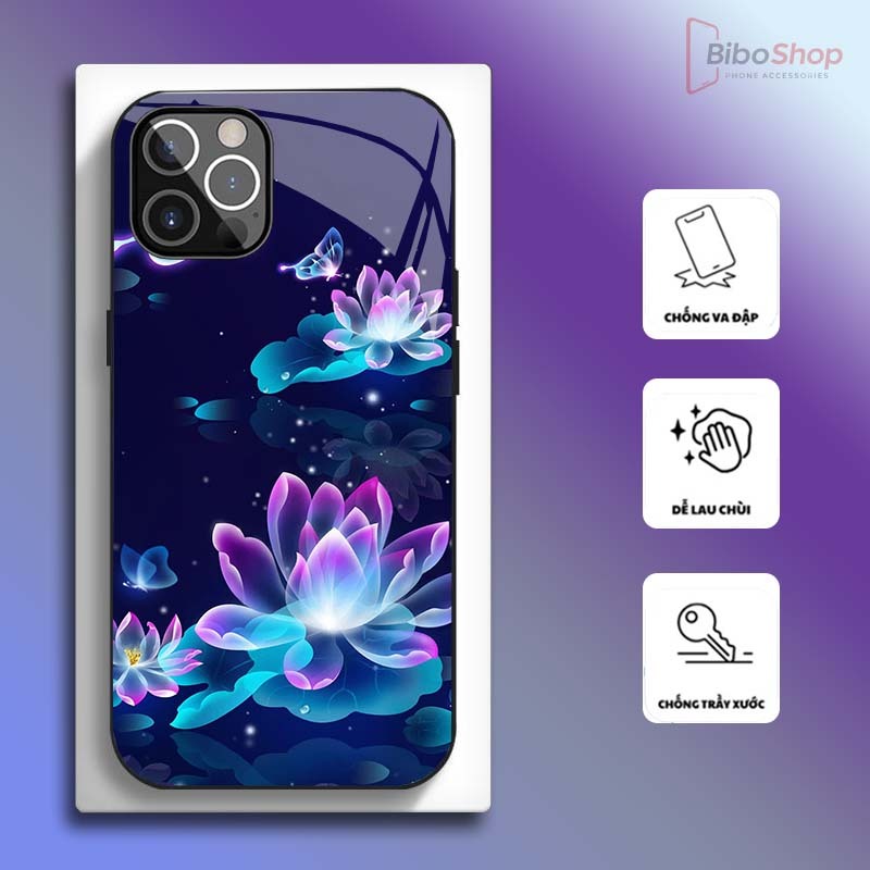 Ốp Lưng cho IPHONE 11/ 11 PRO/ 11 PROMAX Hoa Sen Nghệ Thuật – Thiết Kế Sang Trọng, Chống Trầy Xước Cao Cấp