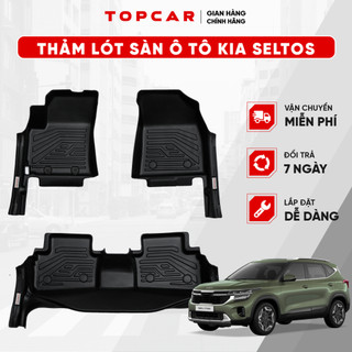 Thảm lót sàn ô tô KIA SELTOS TOPCAR chất liệu nhựa TPE nguyên sinh cao cấp không chứa chất độc hại