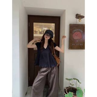 Vie 𝗟𝗶𝗻𝗲𝗻 - |LY LINEN| - Áo linen cổ V tay bay