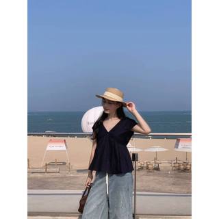 Vie 𝗟𝗶𝗻𝗲𝗻 - |LY LINEN| - Áo linen cổ V tay bay
