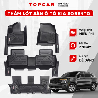 Thảm lót sàn ô tô KIA SORENTO TOPCAR chất liệu nhựa TPE nguyên sinh cao cấp không chứa chất độc hại