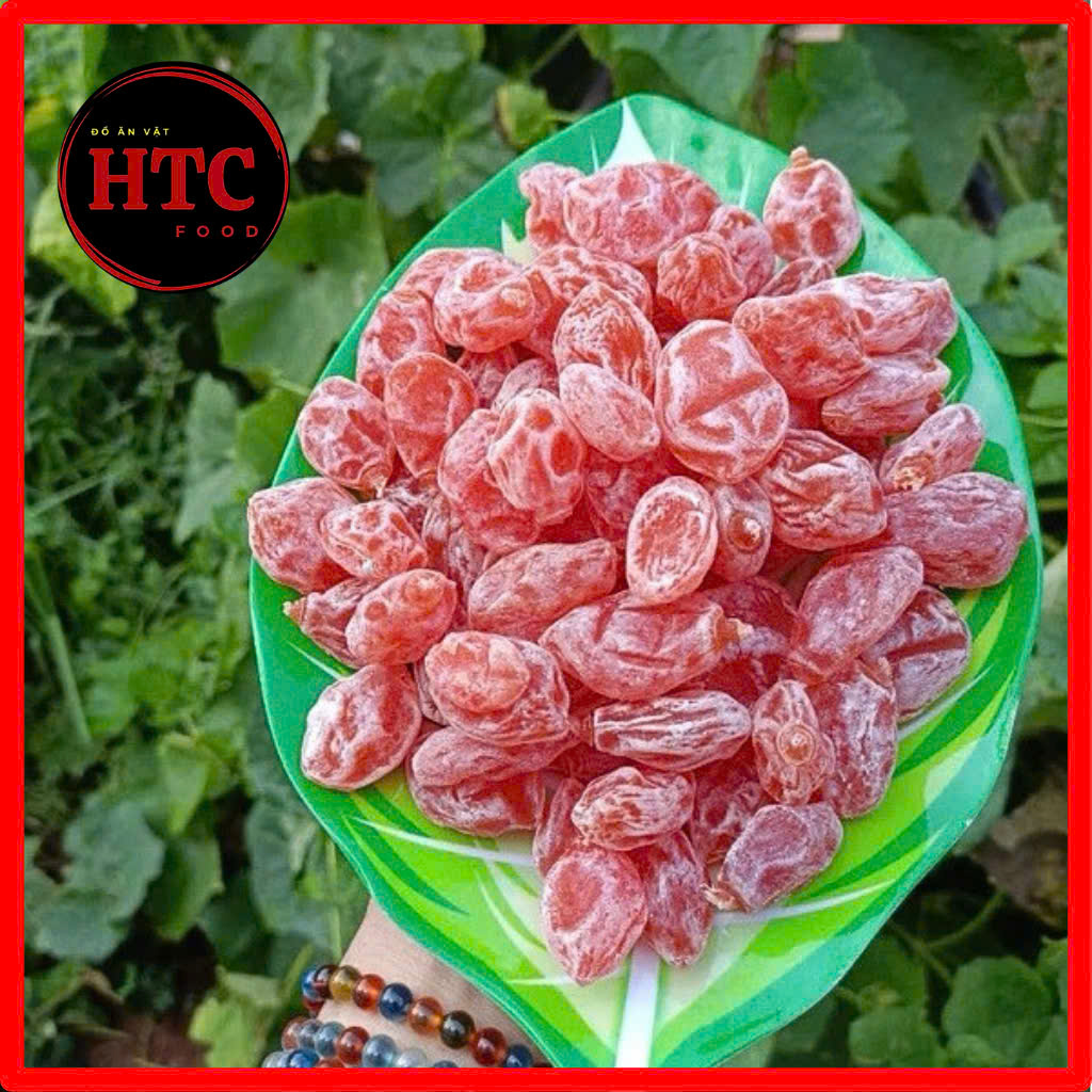 Ô mai xí muội đào hồng nguyên quả loại 1 cực ngon, xí muội núi chua ngọt ăn vặt, 250g/500g, HTC Food