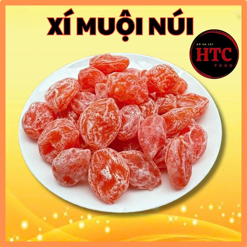 Ô mai xí muội đào hồng nguyên quả loại 1 cực ngon, xí muội núi chua ngọt ăn vặt, 250g/500g, HTC Food