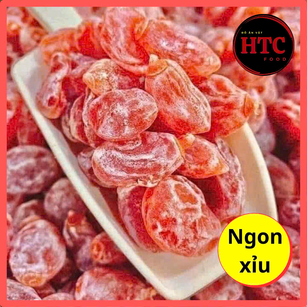 Ô mai xí muội đào hồng nguyên quả loại 1 cực ngon, xí muội núi chua ngọt ăn vặt, 250g/500g, HTC Food
