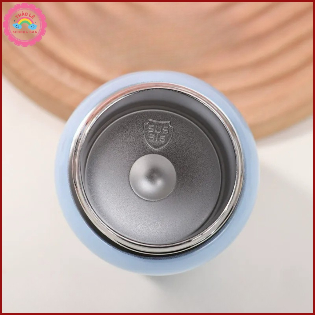Bình nước giữ nhiệt trẻ em INOX 316 500ML, bình giữ nhiệt cho bé đi học cinamoroll melody kitty kuromi doremon TL2350