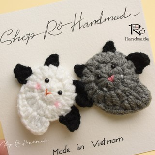 Kẹp tóc bé dơi cute Halloween cho nữ và bé gái 4.5cm |Cặp tóc xinh xắn |Shop Rô Handmade