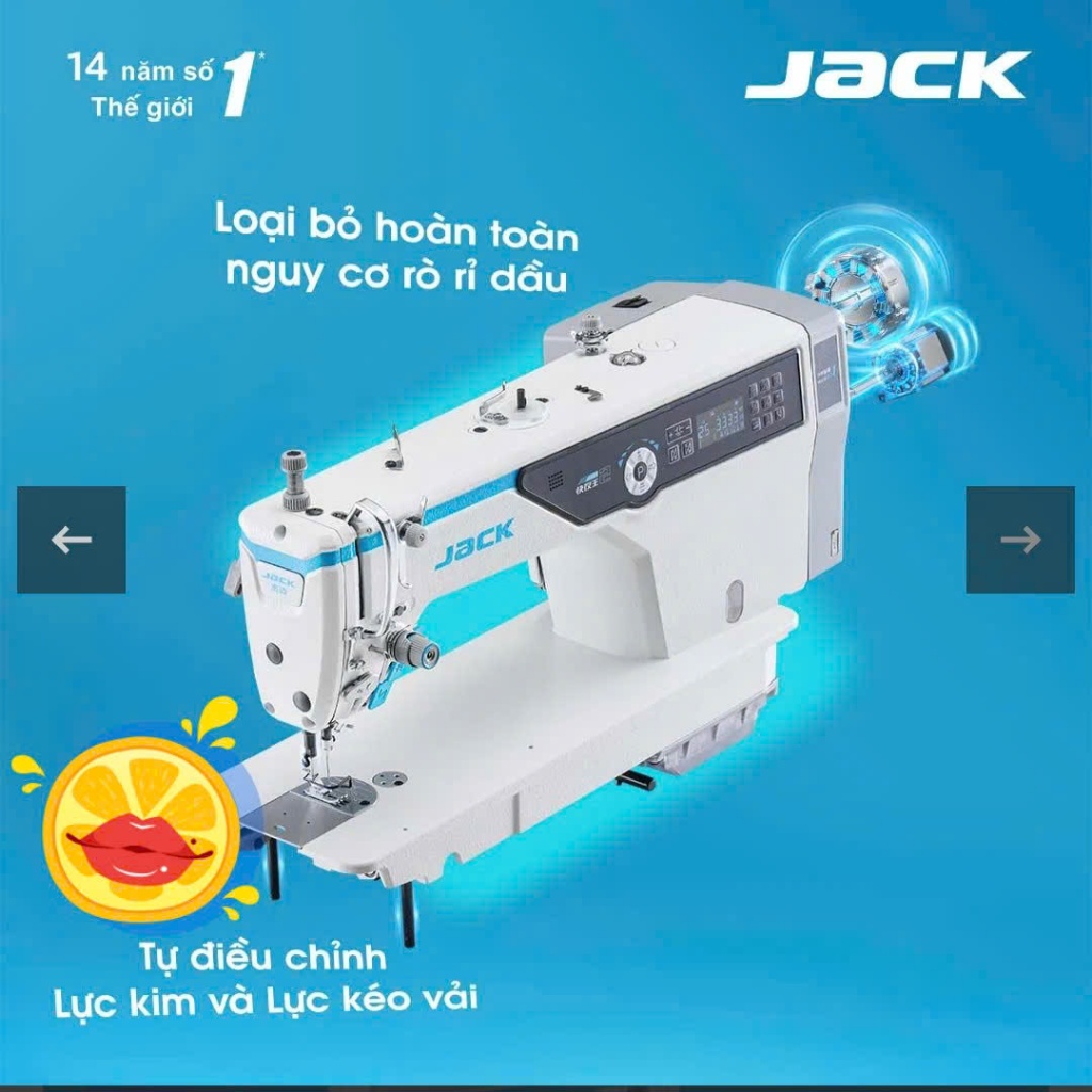 Máy may 1 kim  điện tử Jack A5E_B (AMH2) đời cao nhất BẢO HÀNH 24 THÁNG BỂ DẦU KÍN