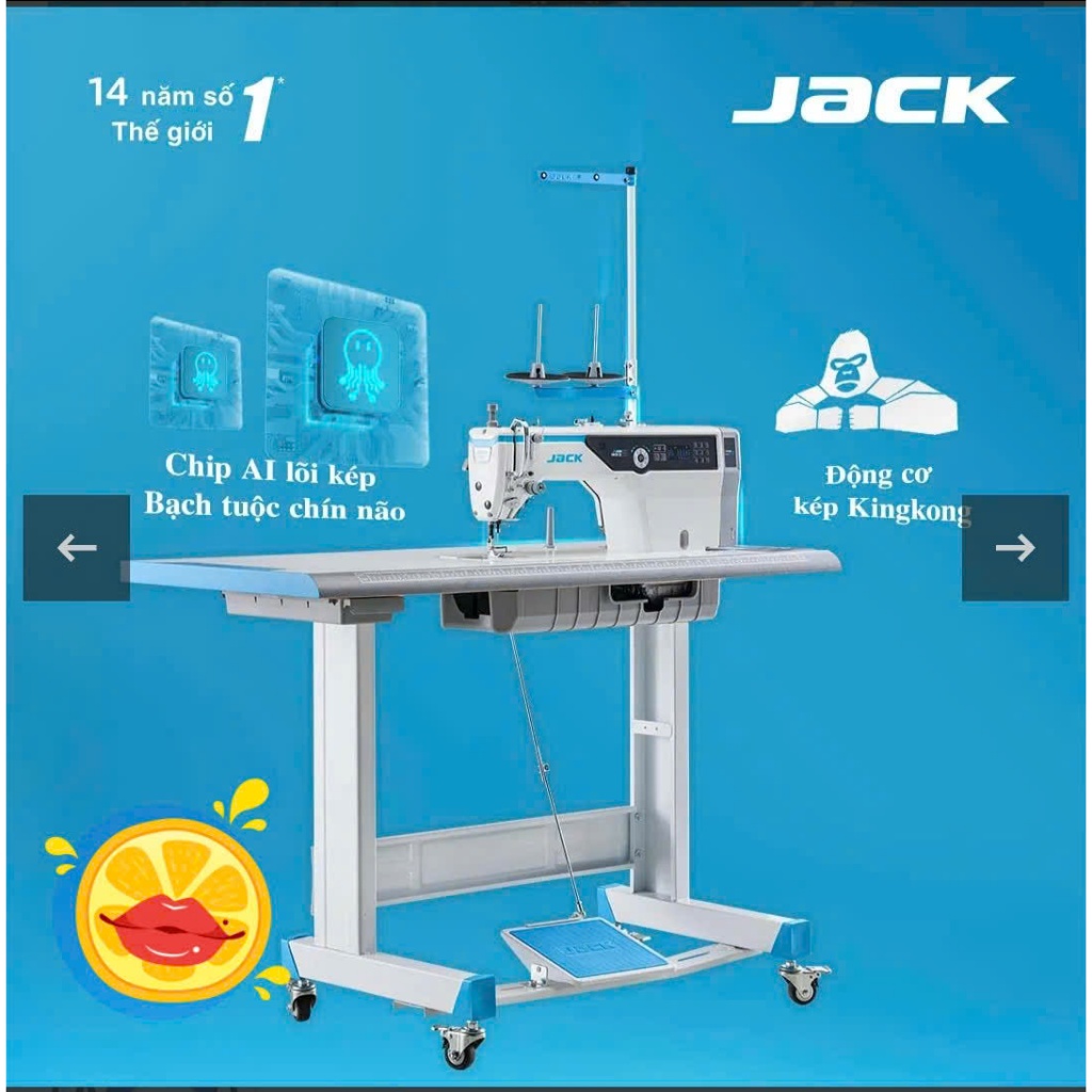 Máy may 1 kim  điện tử Jack A5E_B (AMH2) đời cao nhất BẢO HÀNH 24 THÁNG BỂ DẦU KÍN