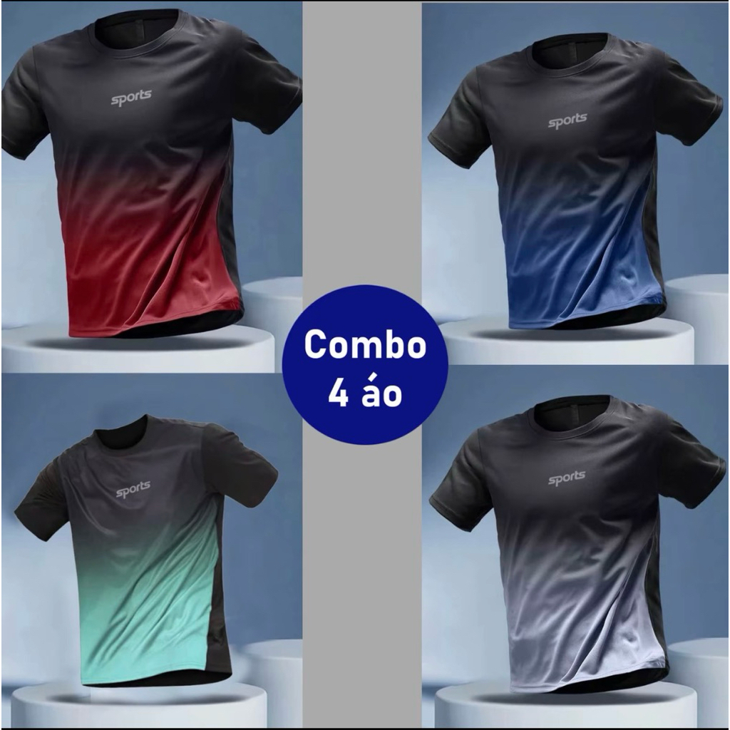 Áo thun thể thao in Sports chất liệu poly mềm mịn co giãn 4 chiều thoáng mát
