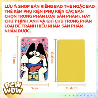 Bao Đựng Thẻ Nhân Viên Nhựa ABS Phong Cách Graffiti Pop Art Biệt Đội Cún Dog Cưng Ngộ Nghĩnh