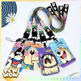 Bao Đựng Thẻ Nhân Viên Nhựa ABS Phong Cách Graffiti Pop Art Biệt Đội Cún Dog Cưng Ngộ Nghĩnh
