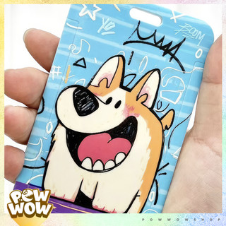 Bao Đựng Thẻ Nhân Viên Nhựa ABS Phong Cách Graffiti Pop Art Biệt Đội Cún Dog Cưng Ngộ Nghĩnh