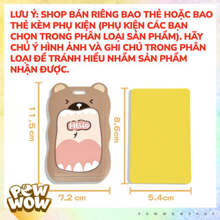 Bao Đựng Thẻ Nhân Viên Nhựa ABS Phong Cách Gấu Bear Mở Miệng Ngộ Nghĩnh