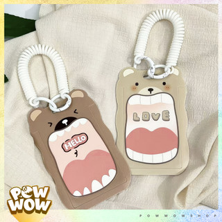 Bao Đựng Thẻ Nhân Viên Nhựa ABS Phong Cách Gấu Bear Mở Miệng Ngộ Nghĩnh