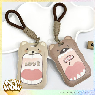 Bao Đựng Thẻ Nhân Viên Nhựa ABS Phong Cách Gấu Bear Mở Miệng Ngộ Nghĩnh