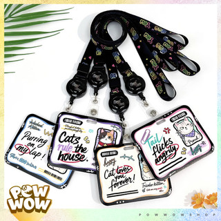 Bao Đựng Thẻ Ngang Nhựa ABS Phong Cách Scrapbook Biệt Đội Mèo Cat Tinh Nghịch