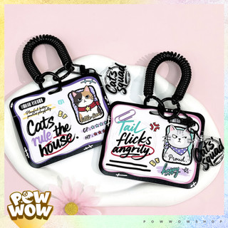 Bao Đựng Thẻ Ngang Nhựa ABS Phong Cách Scrapbook Biệt Đội Mèo Cat Tinh Nghịch
