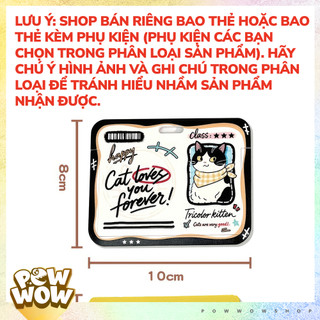 Bao Đựng Thẻ Ngang Nhựa ABS Phong Cách Scrapbook Biệt Đội Mèo Cat Tinh Nghịch