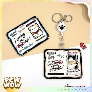 Bao Đựng Thẻ Ngang Nhựa ABS Phong Cách Scrapbook Biệt Đội Mèo Cat Tinh Nghịch