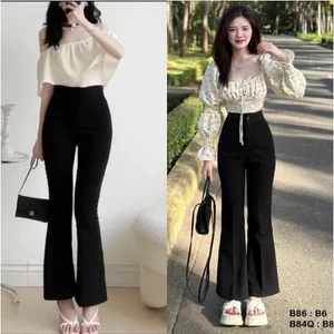 Quần legging ống loe xin xắn bản trơn Cạp cao mặc thoải mái đi làm ,đi chơi,đi học....