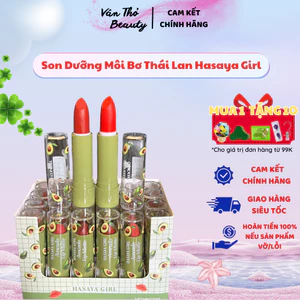 Set 12 Son Dưỡng Môi Bơ Thái Lan Hasaya Girl Chính Hãng, Son Dưỡng Có Màu Dưỡng Ẩm Môi Làm Mềm Ngừa Thâm An Toàn Vân Thỏ