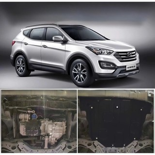 { Thép Chịu Lực } Ốp Gầm Máy Hyundai SantaFe 2013-2018 Chắn Bùn Bảo Vệ Đông Cơ