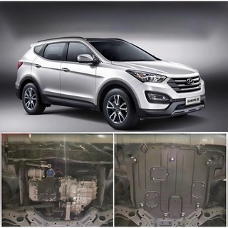 { Thép Chịu Lực } Ốp Gầm Máy Hyundai SantaFe 2013-2018 Chắn Bùn Bảo Vệ Đông Cơ