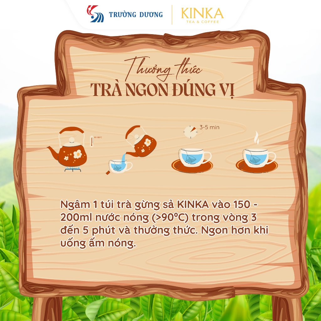 KINKA - Trà Gừng Sả túi lọc - 120g (2g x 60 túi)