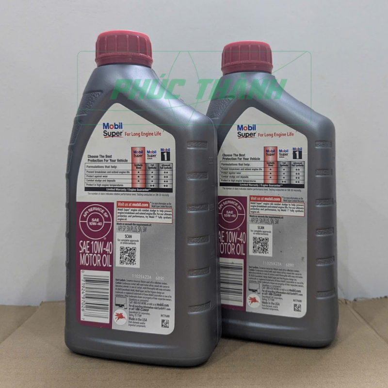 Thùng 6 Chai Dầu Nhớt Tổng Hợp Ô-Tô MOBIL SUPER 5000 10W40 946ml Nhập Khẩu USA - Chính Hãng