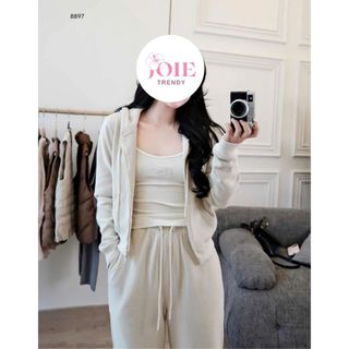 Set nữ 3 chi tiết áo lót trong, áo khoác len tăm mix cùng quần suông tôn dáng, set đồ nữ sang chảnh, sporty Joie Trendy