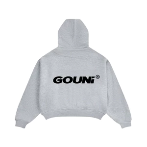 GOUNI® HOODIE DOUBLE ZIP BASIC LOGO / GRAY