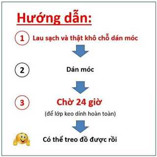 2 Móc dán tường chịu lực siêu dính.  móc dán tường to cao cấp