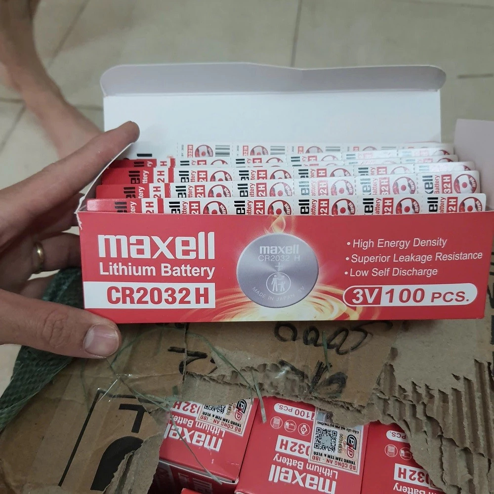 Vỉ 5 Pin Maxell CR2032H Hiệu Điện Thế 3V Thay Thế pin khóa xe ô tô,xe máy,Cmos - Hàng Mới Dung Lượng Cao