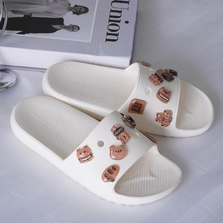 Dép quai ngang đế thấp 2cm Xixitiao kèm Charm CHOCO chống trượt, dép đi trong nhà Mita CSM-47