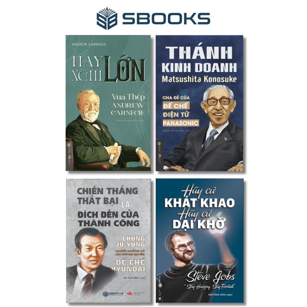 Combo 4 Cuốn Sách: Thánh Kinh Doanh + Hãy Nghĩ Lớn + Chiến Thắng Thất Bại Là Đích Đến Của Thành Công + Hãy Cứ Khát Khao