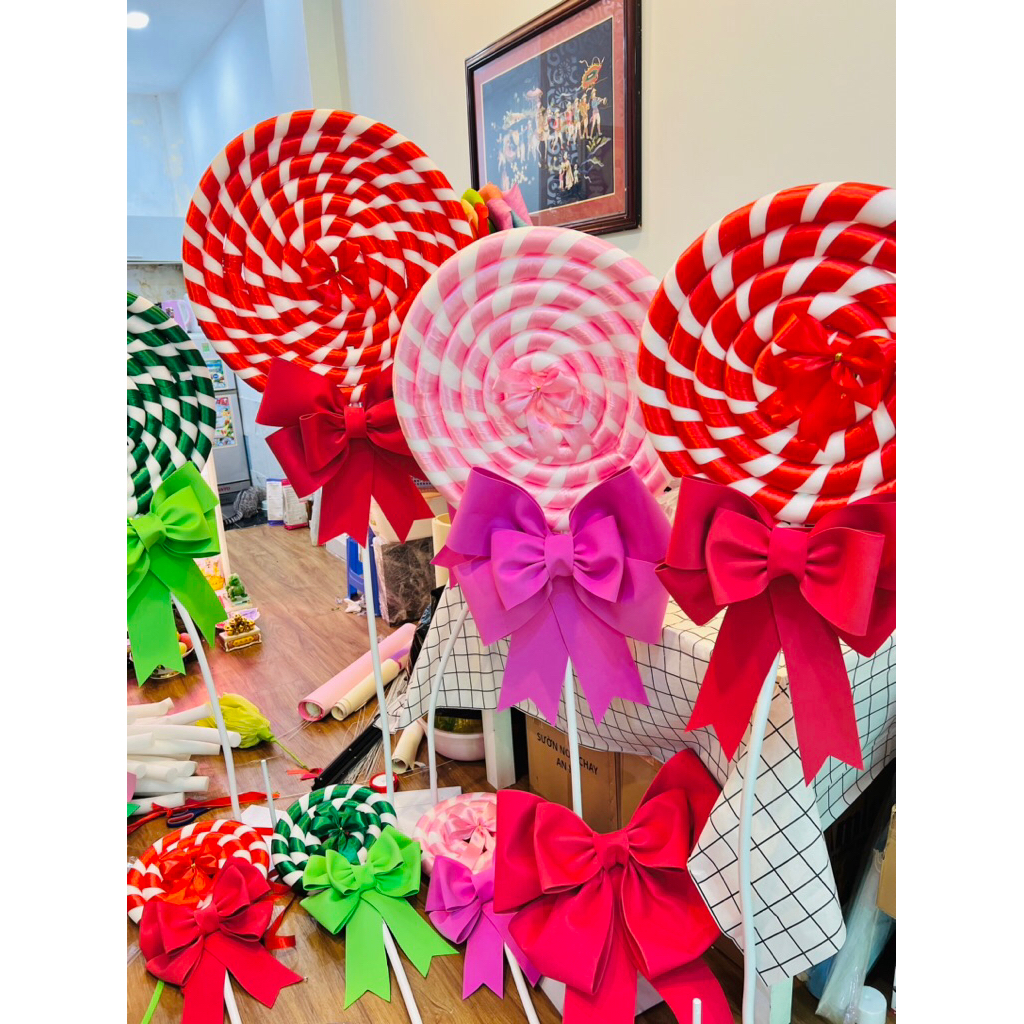 Đồ Decor Noel - Kẹo Khổng Lồ trang trí Giáng sinh