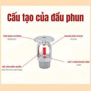 [Có kiểm định] Đầu phun Sprinkler hướng lên, hướng xuống DN15,DN20 68ºC có kiểm định