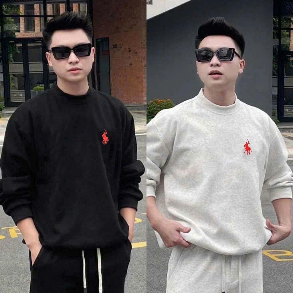 [Mã Giảm 10K] Áo Sweater CHUẨN HÀNG THÊU, Nỉ 2 DA Nam Nữ Basic, Thêu Ngựa Cao Cấp Form Rộng Thu Đông Phong Cách Hàn Quốc