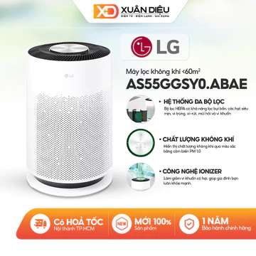 Máy Lọc Không Khí LG PuriCare 360 HIT Hệ Thống Lọc Đa Màng Màu Trắng AS60GHWG0.ABAE
