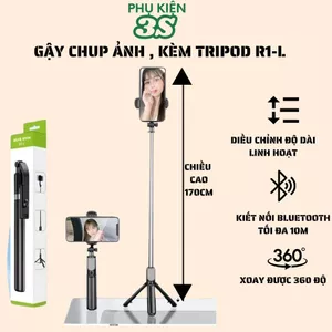 Gậy Chụp Hình 3 Chân Kiêm Tripod Dài 170cm R1-L Có Remote Chụp Ảnh Từ Xa Tiện Lợi