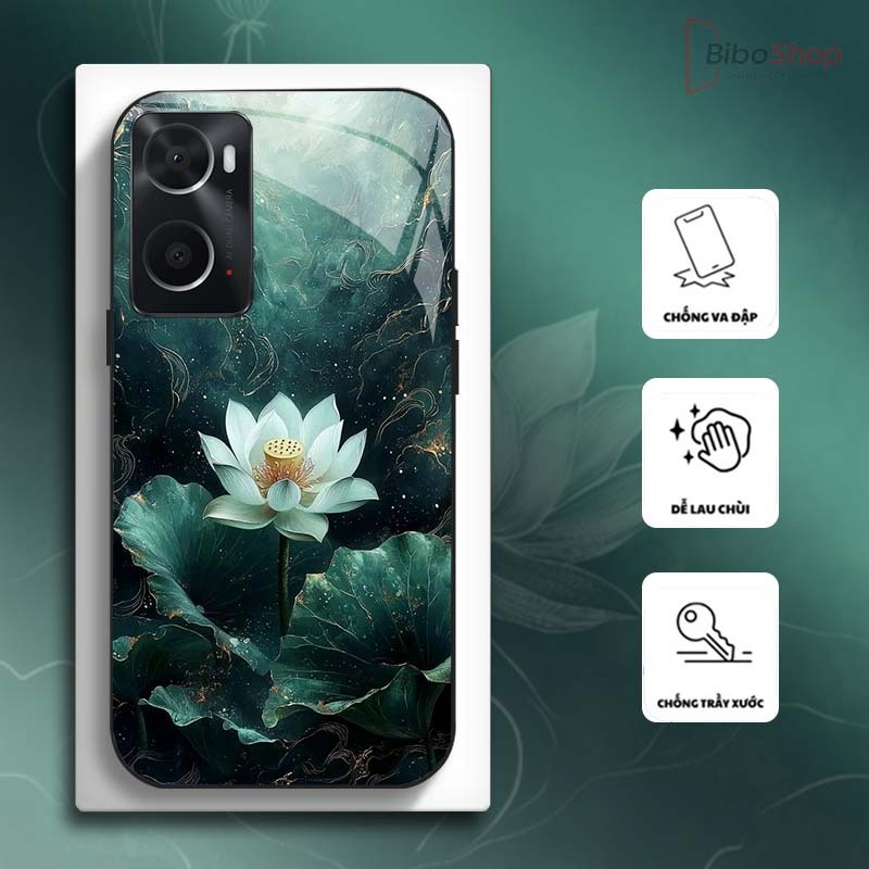 Ốp Lưng cho OPPO A36/ A76/ A57 2022/ A77S/ A96 Hoa Sen Nghệ Thuật – Thiết Kế Sang Trọng, Chống Trầy Xước Cao Cấp