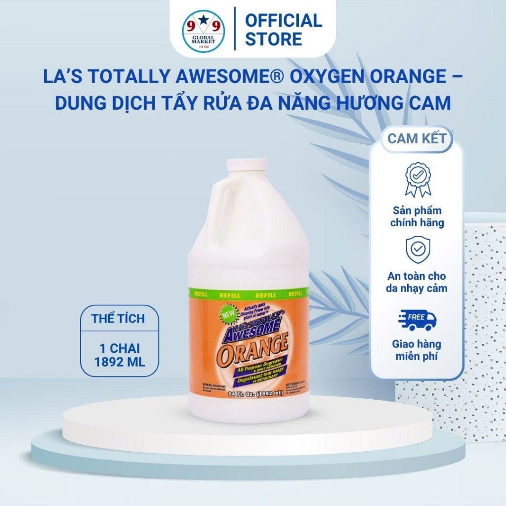 NƯỚC LAU SÀN - LA’s Totally Awesome® - Oxygen - Orange –  64 OZ (1.892ml)