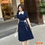 Đầm thiết kế BEMINE cổ đức kép dáng peplum tùng váy chữ A-B118