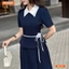 Đầm thiết kế BEMINE cổ đức kép dáng peplum tùng váy chữ A-B118